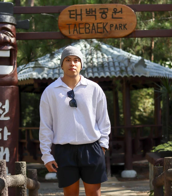 Joshua posing in Baguio City, Philippines